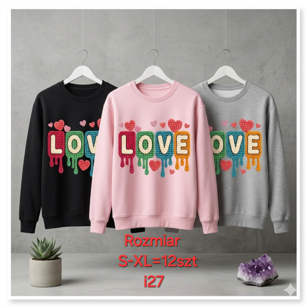 Bluzki damskie Roz S-XL, 1 Kolor Paczka 12 szt